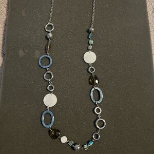Lia Sophia Silver and Blue Necklace